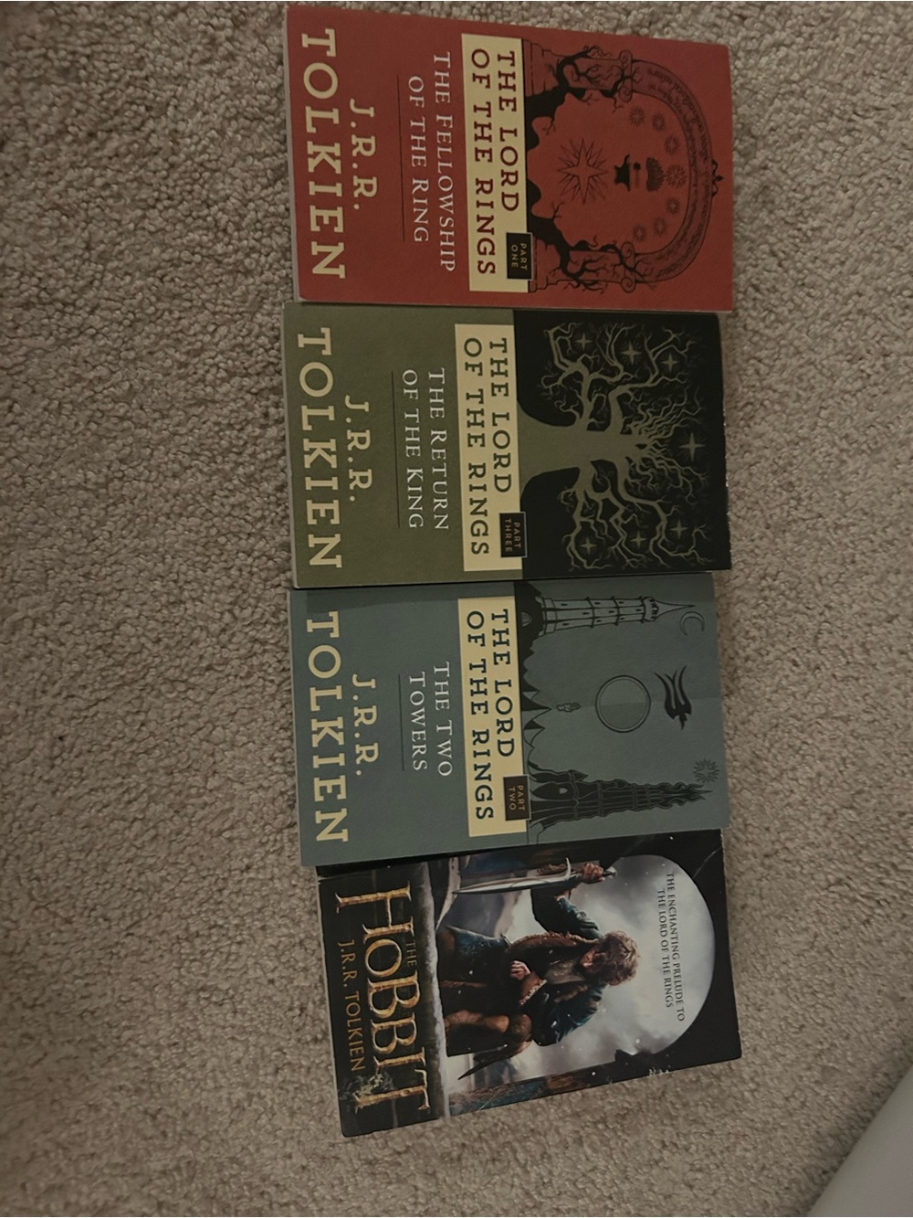 The Lord of the Rings & The Hobbit Book Set - Red, Olive, Blue, Black Covers